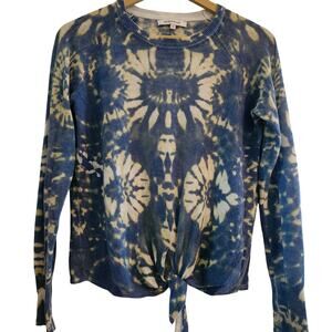 Olivaceous Tie Dyed Pullover Soft Light Weight Knit Sweater Size Small